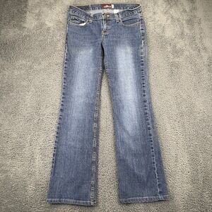 Jordache Jeans Women 9 Long (29x28) Lowrise‎ Stretch Dark Blue Denim